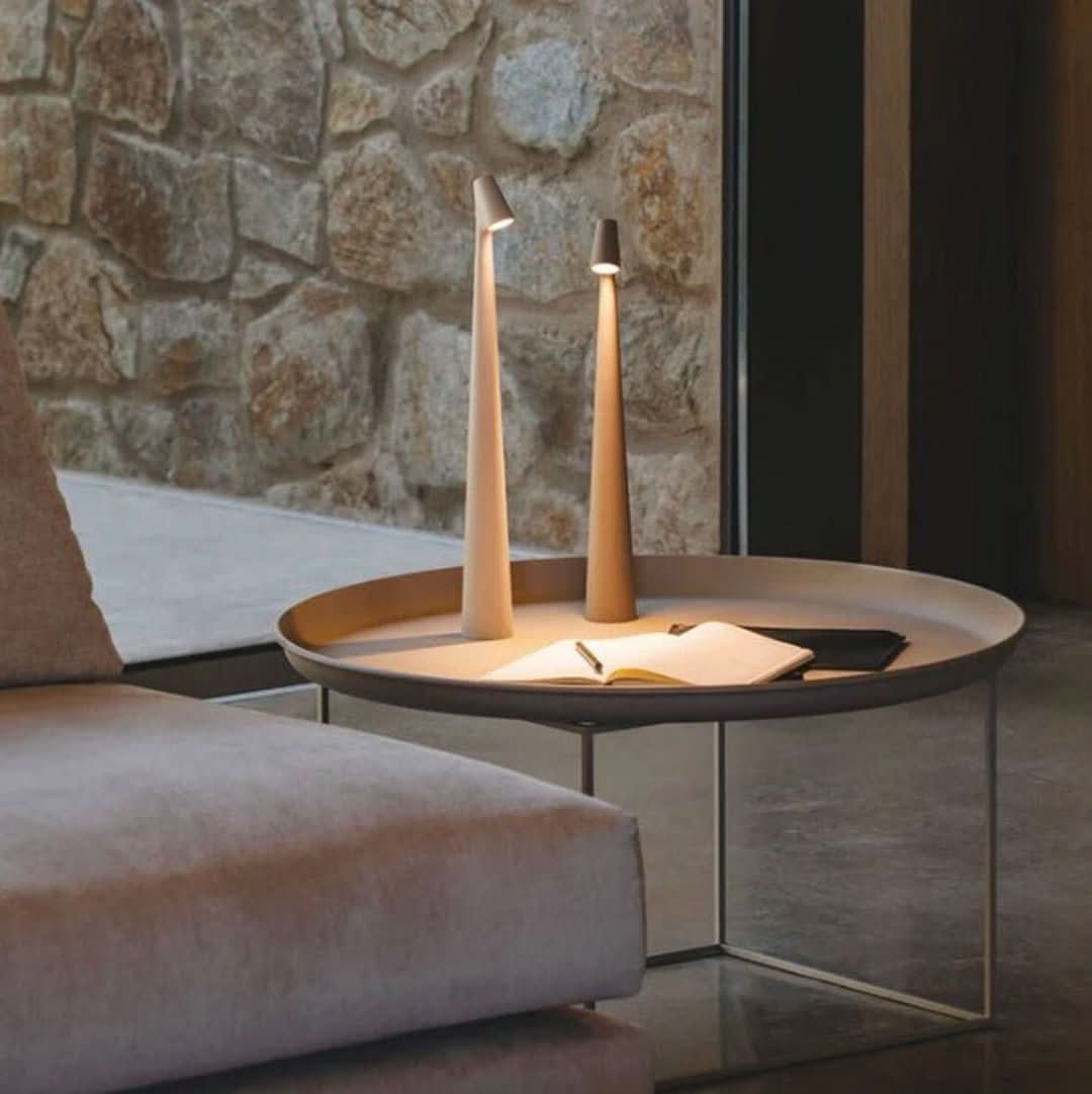 Scandinavian Drip-Free Table Lamp with Touch Control & USB Charging | Modern Ambient Lighting