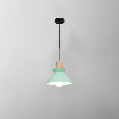 Resin Wood Hanging Light 9 in for Kitchen Island Dining Table Adjustable Ceiling Fixture E26 LED Compatible Scandinavian Modern