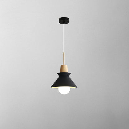 Resin Wood Hanging Light 9 in for Kitchen Island Dining Table Adjustable Ceiling Fixture E26 LED Compatible Scandinavian Modern