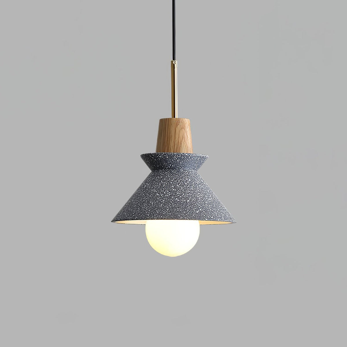 Resin Wood Hanging Light 9 in for Kitchen Island Dining Table Adjustable Ceiling Fixture E26 LED Compatible Scandinavian Modern