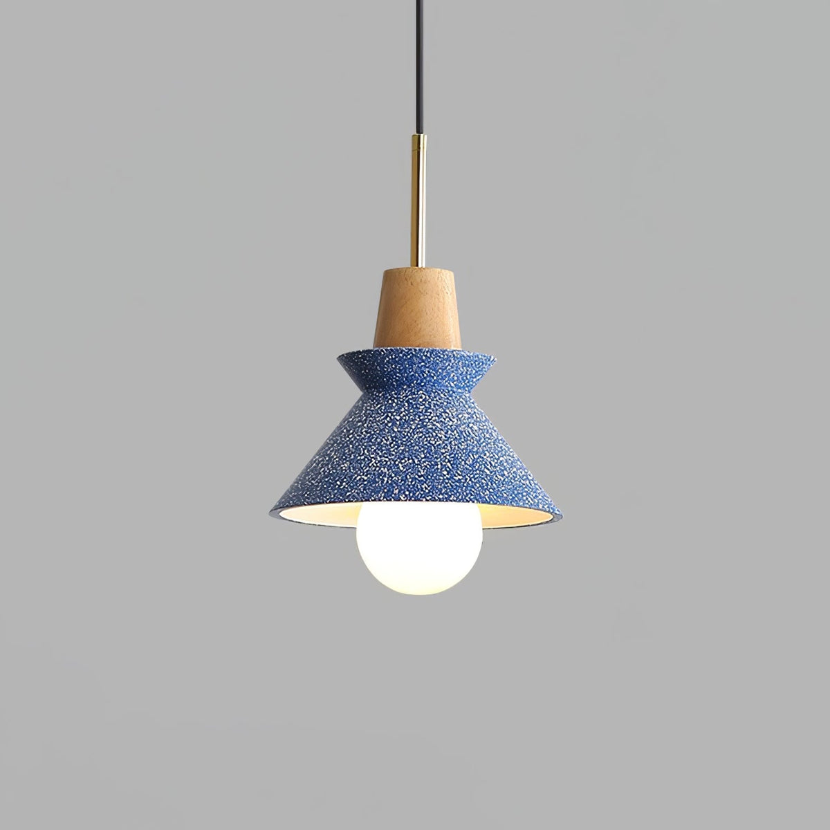 Resin Wood Hanging Light 9 in for Kitchen Island Dining Table Adjustable Ceiling Fixture E26 LED Compatible Scandinavian Modern