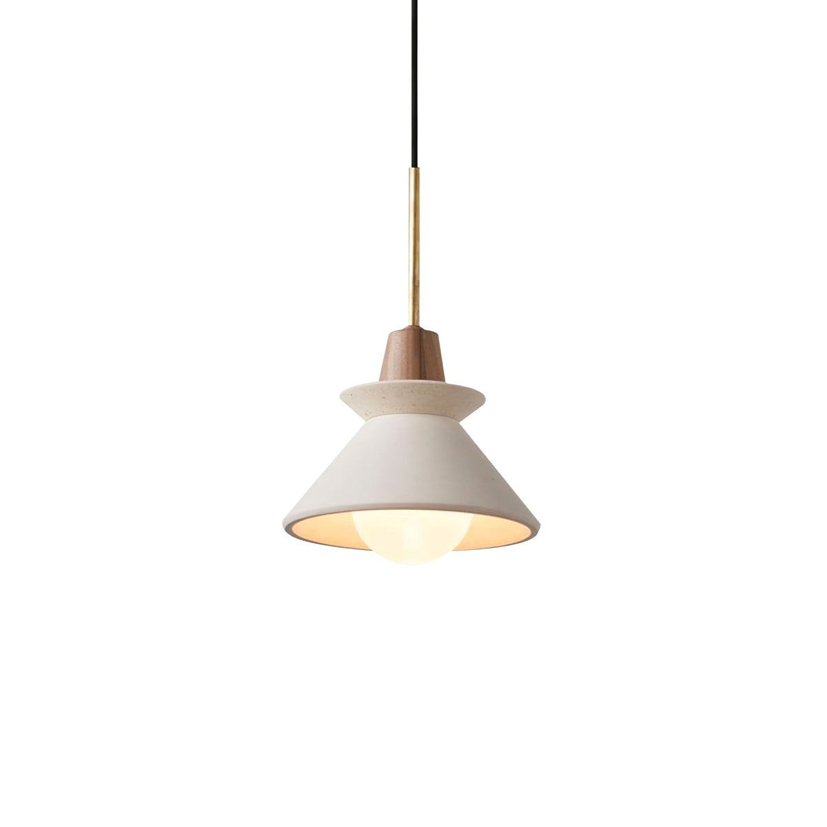 Resin Wood Hanging Light 9 in for Kitchen Island Dining Table Adjustable Ceiling Fixture E26 LED Compatible Scandinavian Modern