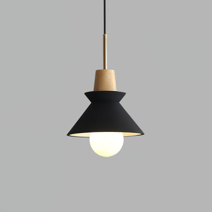 Resin Wood Hanging Light 9 in for Kitchen Island Dining Table Adjustable Ceiling Fixture E26 LED Compatible Scandinavian Modern