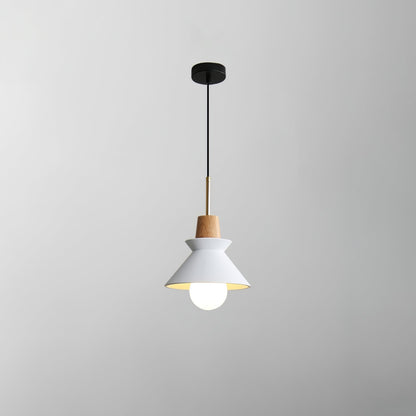 Resin Wood Hanging Light 9 in for Kitchen Island Dining Table Adjustable Ceiling Fixture E26 LED Compatible Scandinavian Modern