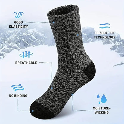 Merino Wool Hiking Socks | Extra Cushioning for Ultimate Comfort | Unisex Warmth for All Adventures
