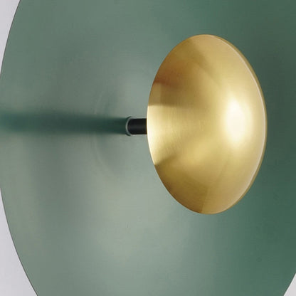 Round Iron LED Wall Sconce 16 in Diameter Ambient Light Fixture Hallway Bedroom Living Room Contemporary Circle Mount