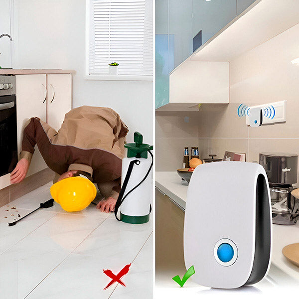 Ultrasonic Pest Repeller Plug-In for Mice Bugs Roaches Spiders – Chemical-Free Indoor Defense for Home Kitchen Bedroom – Safe for Kids