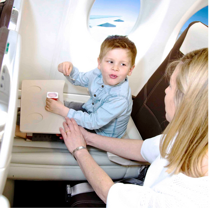 Ortekor SkyComfort | Inflatable Airplane Seat Bed for Toddlers with Soft Surface | Compact Travel Solution for Comfortable Sleep