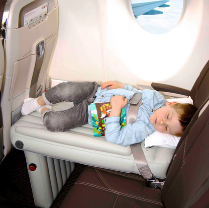 Inflatable Travel Bed for Kids - Airplane Sleep Cushion with Pump for Toddlers Up to Age 5
