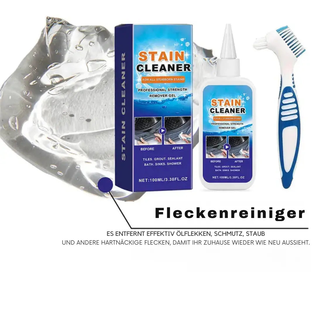 Heavy-Duty Gel Cleaner for Grout and Caulk with Applicator Brush 3.4 fl oz for Showers Kitchens Tiled Surfaces
