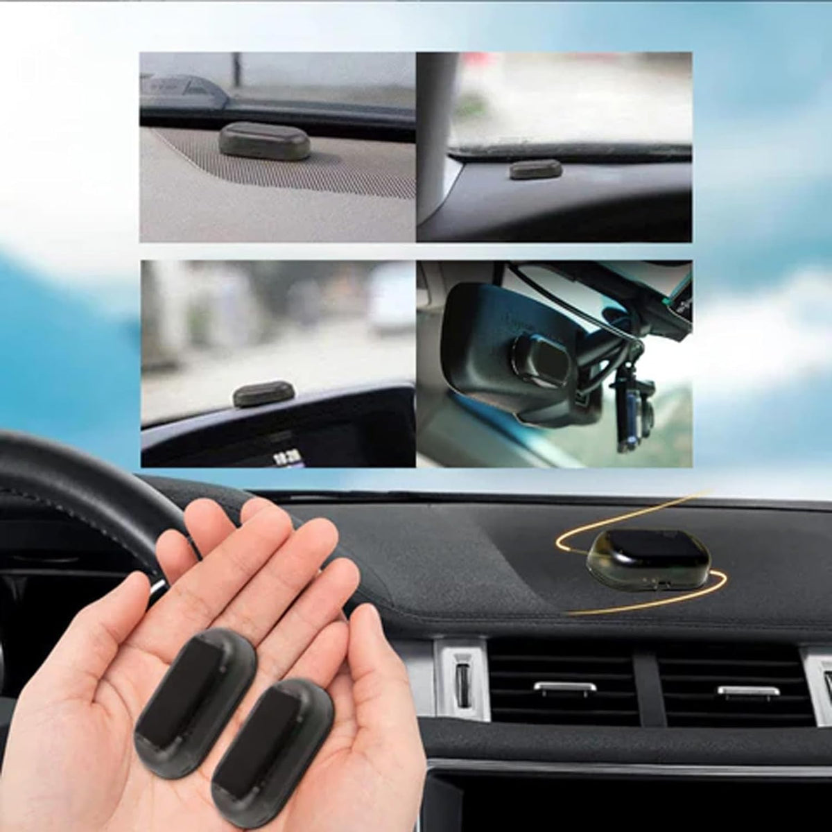 Solar-Powered Windshield Ice Remover for Cars Automatic Defrosting Tool Safe Winter Driving Accessories