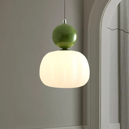 Spherical Hanging Light Fixture 6.3 Inch Beige PMMA Shade for Kitchen Island Dining Room Overhead Accent Modern Globe Ceiling Lamp Metal Fra