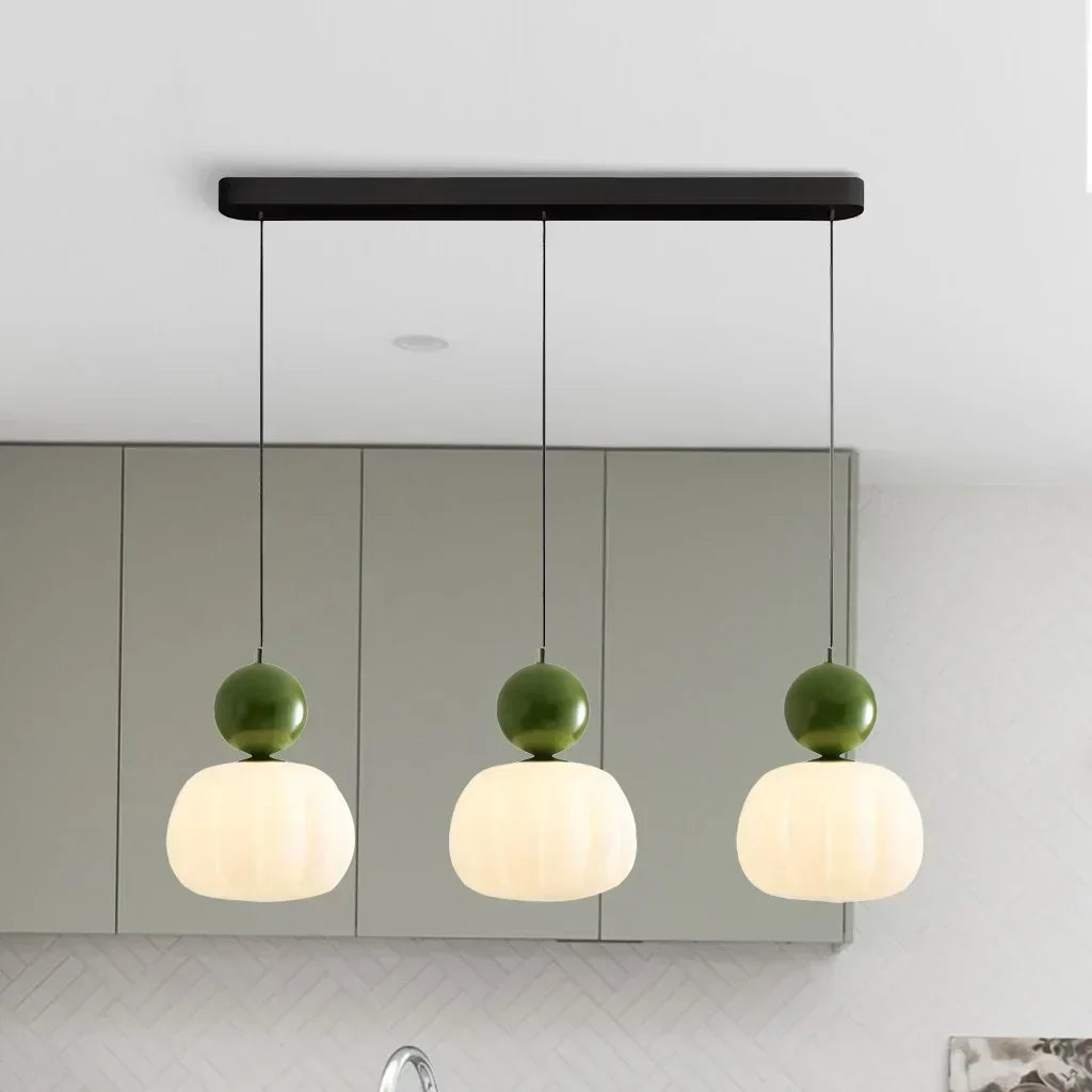 Spherical Hanging Light Fixture 6.3 Inch Beige PMMA Shade for Kitchen Island Dining Room Overhead Accent Modern Globe Ceiling Lamp Metal Fra