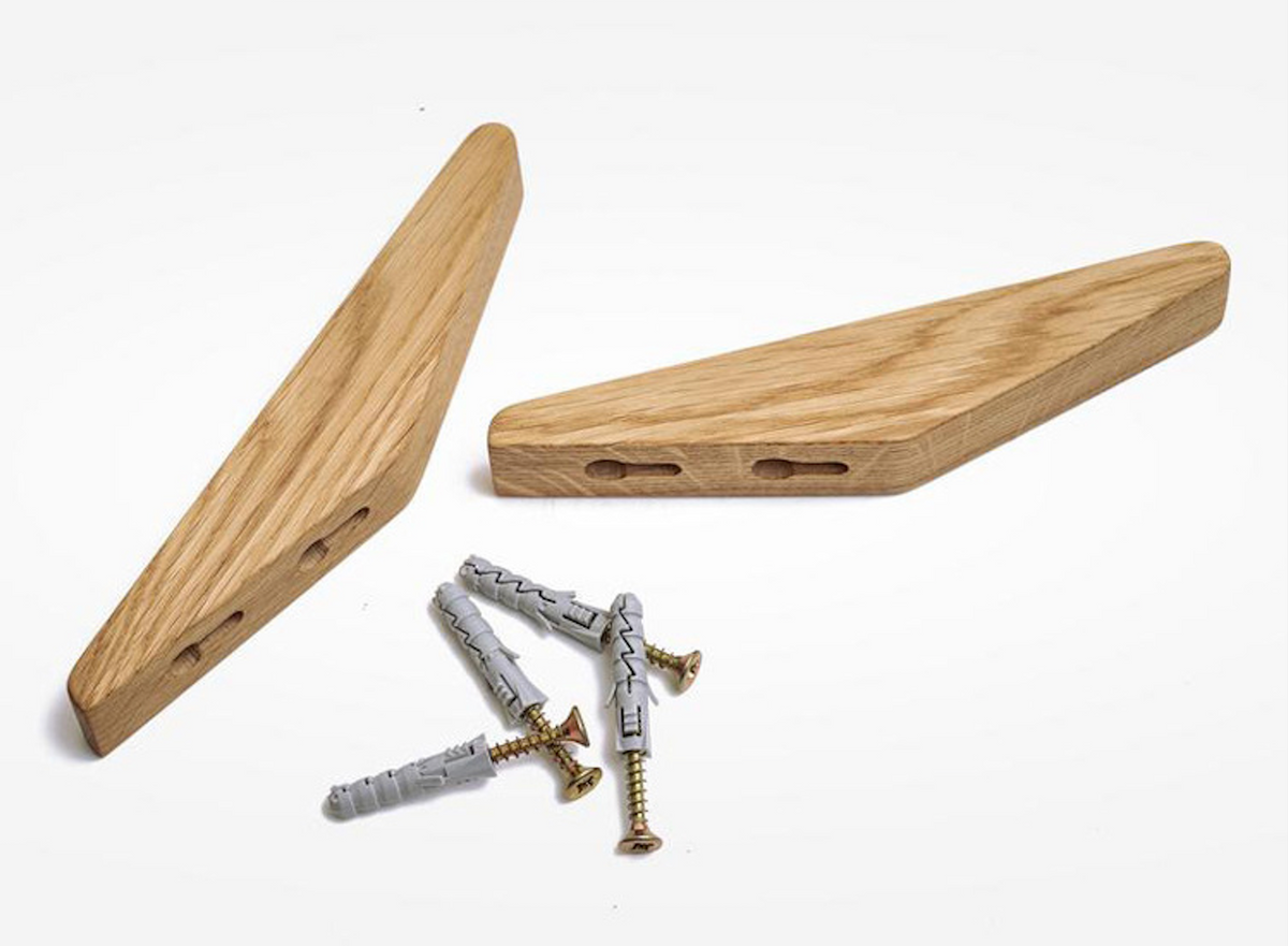 Natural Wood Wall Hooks Set of 2 – 5.3 in Peg Hangers for Coat Towel Bag Storage in Entryway Bedroom Bathroom