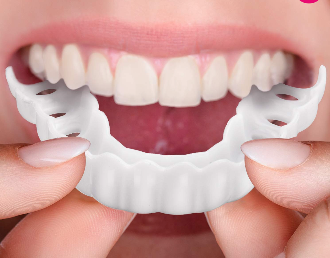 Temporary Cosmetic Teeth Cover Snap-On Upper Veneers Reusable Instant Smile Fix for Adults Comfortable Daily Wear No Dentist Visit Required