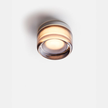 Compact LED Accent Sconce 5.3 Inch Amber Acrylic Aluminum Fixture for Bedroom Hallway Living Room Dual Wall Ceiling Mount