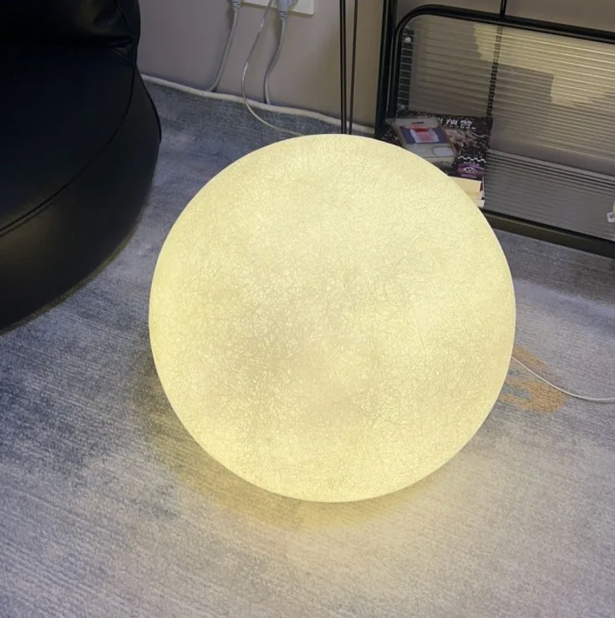 Sphere Standing Lamp with Adjustable Brightness LED | Modern Accent Light for Bedroom & Living Room Décor | Plug-In Design | Dimmable Ambien
