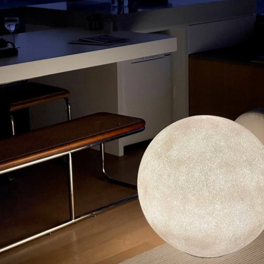 Sphere Standing Lamp with Adjustable Brightness LED | Modern Accent Light for Bedroom & Living Room Décor | Plug-In Design | Dimmable Ambien