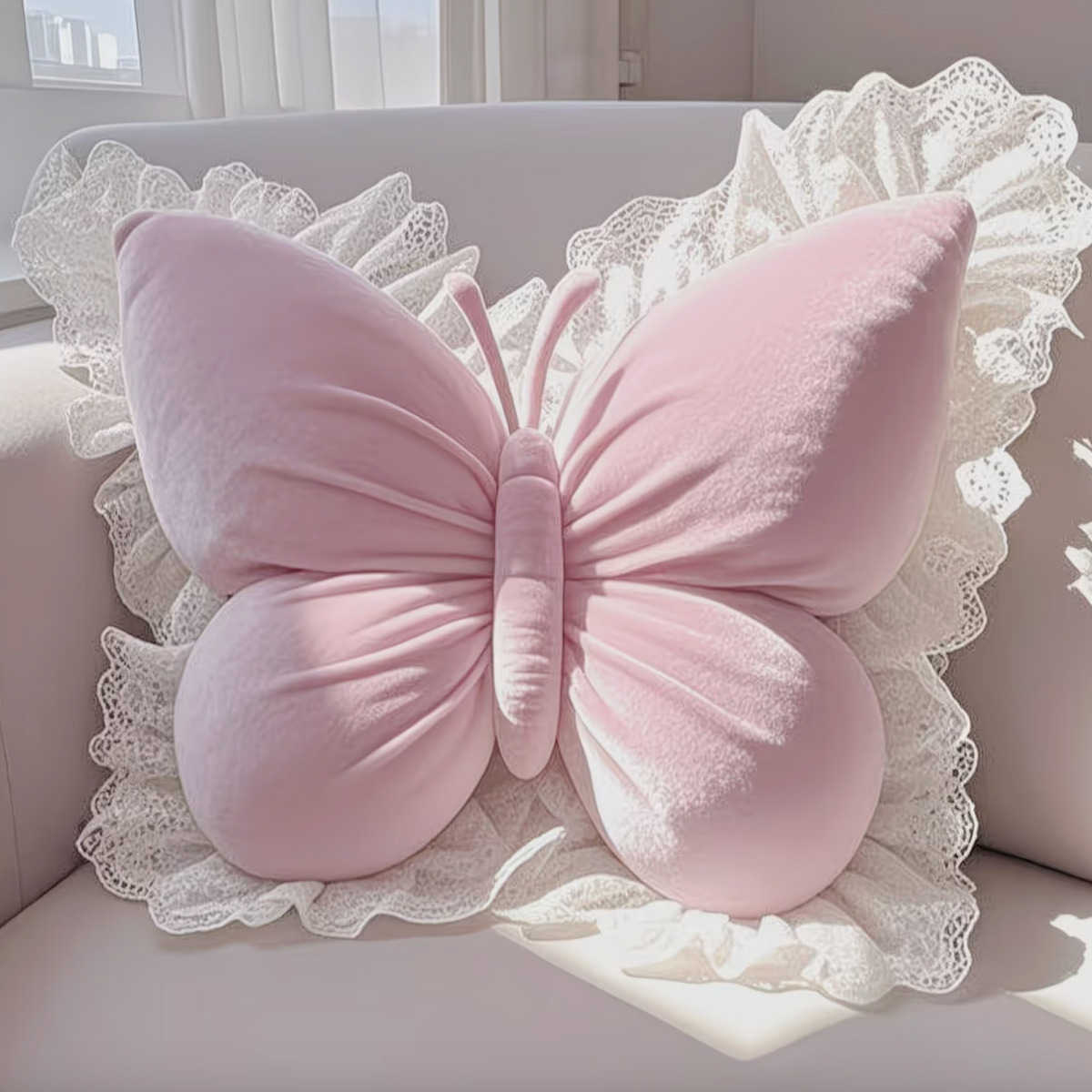 Seraphina™ - Lace Butterfly Pillow