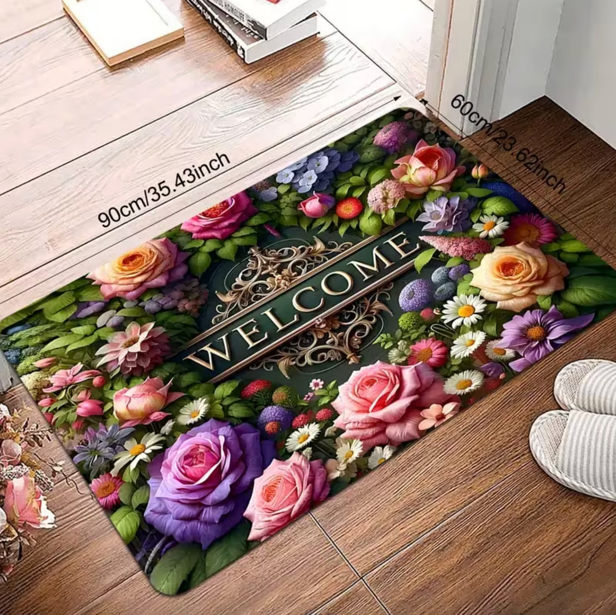 Roselle™ - Elegant Floral Welcome Mat
