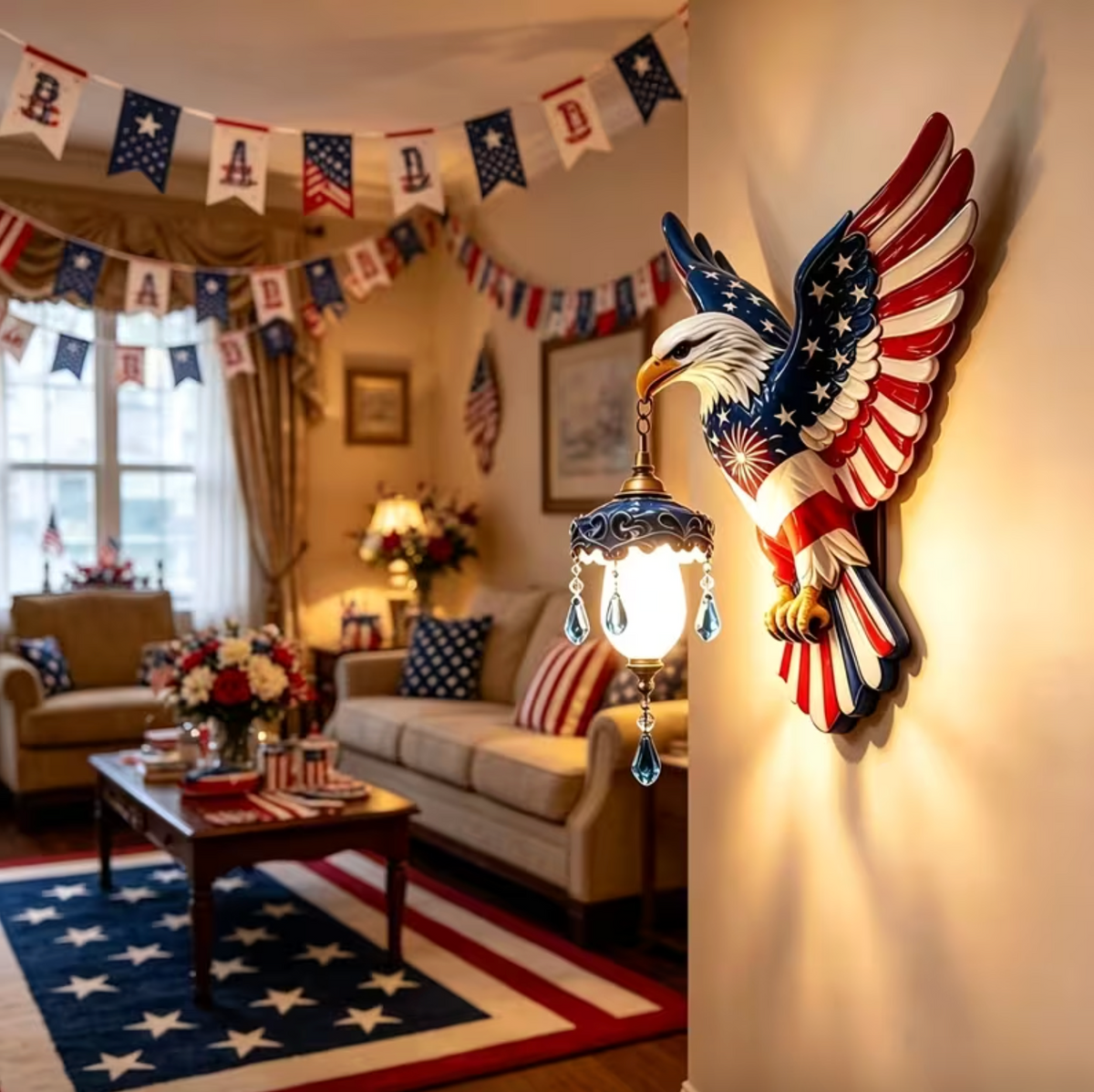 Liberty Sentinel™ – Patriotic Eagle Wall Lamp