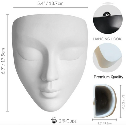 Verdanova™ – Ceramic Face Wall Planter