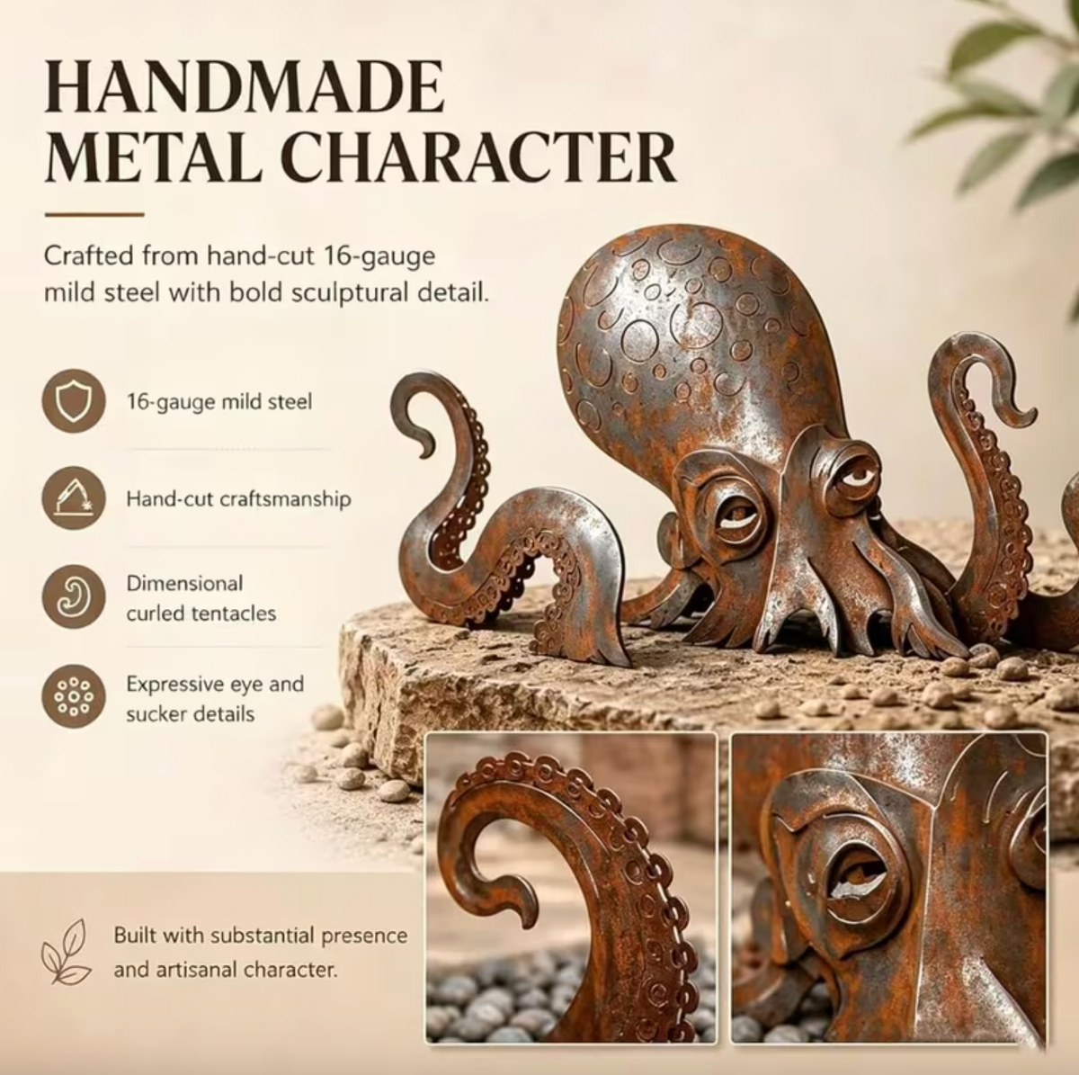 KrakenGarden™ – Mythic Octopus Sculpture