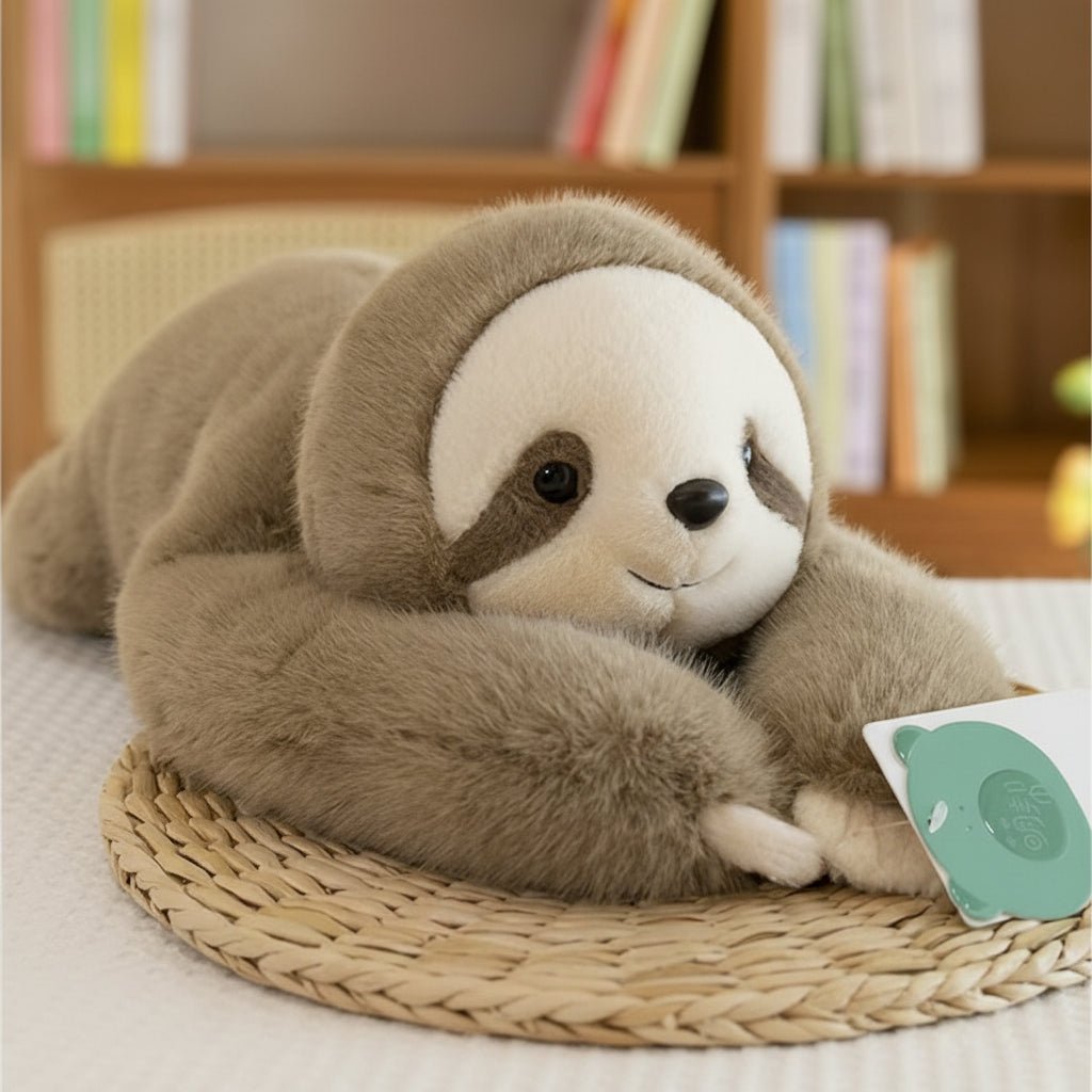 Plush Animal Cuddle Pillow with Long Arms for Relaxation and Sleep Support 18 Inch Weighted Hug Cushion for Stress Relief Napping Reading Me