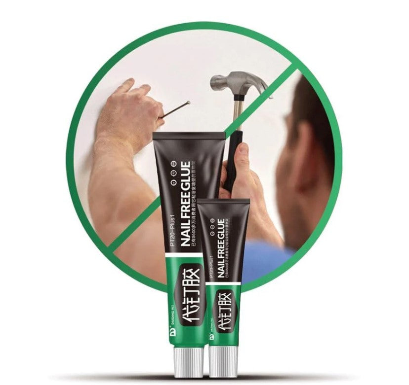 Heavy-Duty Adhesive Bonding Paste for Walls Metal Wood Glass Tile Waterproof No-Drill Mounting Solution for Bathroom Kitchen Mirror Cabinet