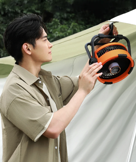 Rechargeable Camping Fan | 3-in-1 Portable Fan with LED Light & Power Bank for Extended Outdoor Use