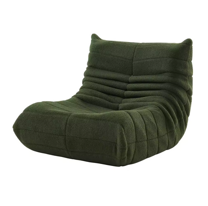 Memory Foam Floor Chair with Backrest Support 34 in Wide Velvet Cushion Seat for Reading Gaming Bedroom Living Room Green