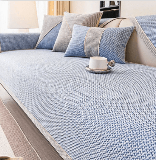 Quilted Furniture Protector 28 x 59 in Non-Slip Cotton Blend Couch Cover for Sofa Seats Armrests Backrests Pet-Friendly Sectional Loveseat S