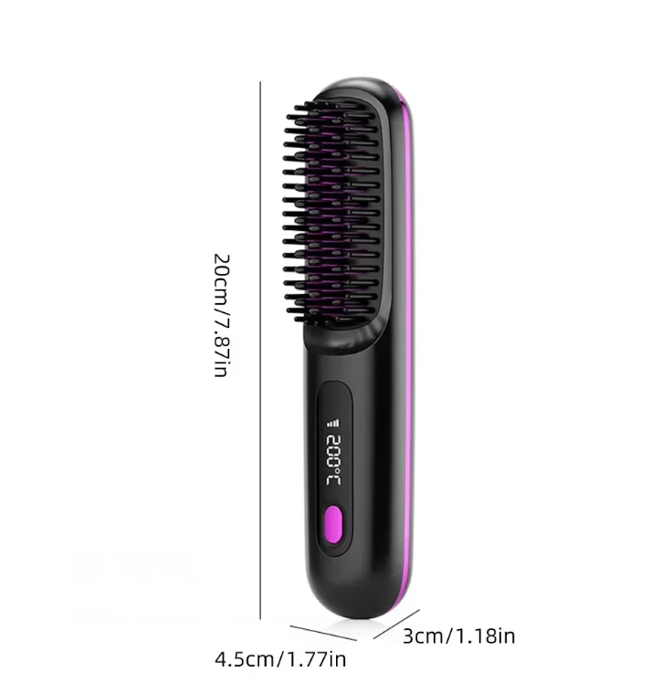Heated Styling Brush for Short Hair & Bangs – One-Step Drying & Volumizing Tool for Quick Morning Styling