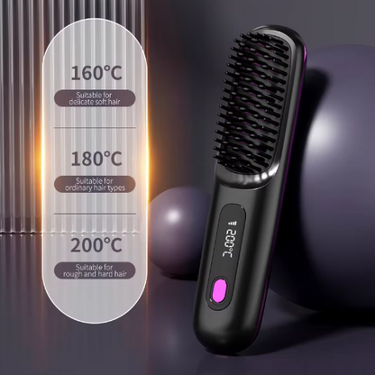 Heated Styling Brush for Short Hair & Bangs – One-Step Drying & Volumizing Tool for Quick Morning Styling