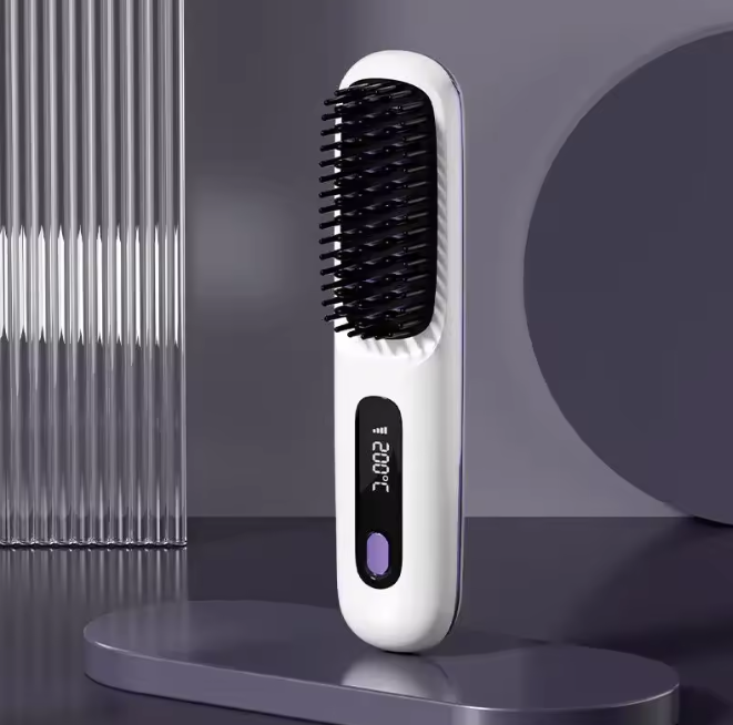 Heated Styling Brush for Short Hair & Bangs – One-Step Drying & Volumizing Tool for Quick Morning Styling