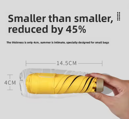 Pocket Umbrella with UV Protection – Compact Travel-Size Sun & Rain Shield for Everyday Carry