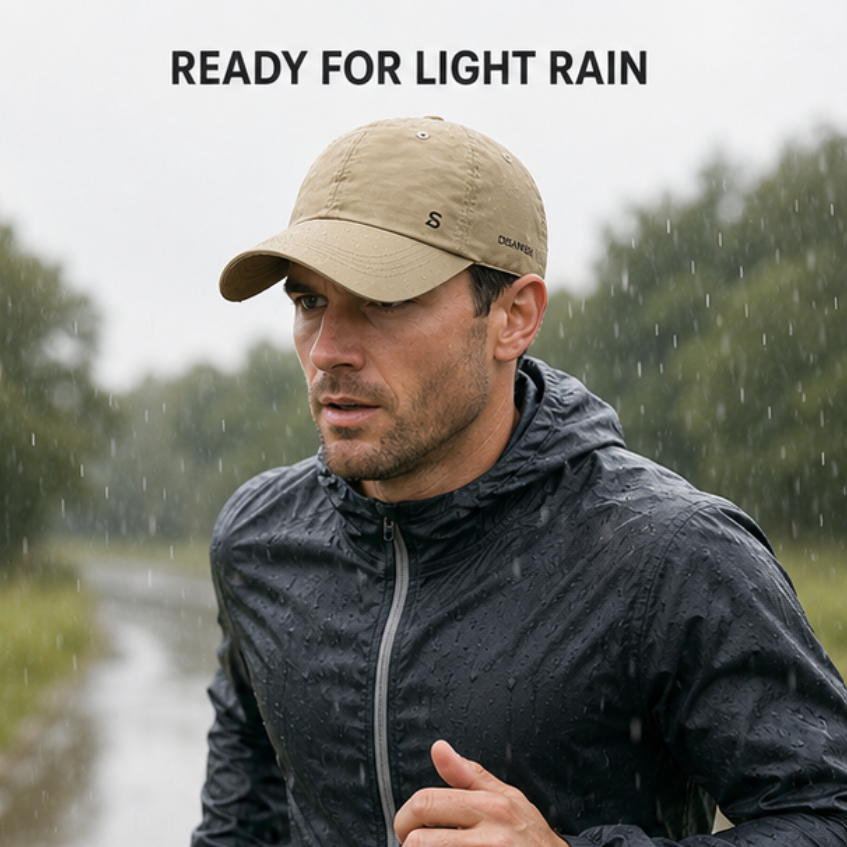 Men's Weatherproof Running Cap – Adjustable Lightweight Hat with Extended Brim for Jogging, Hiking & Outdoor Training