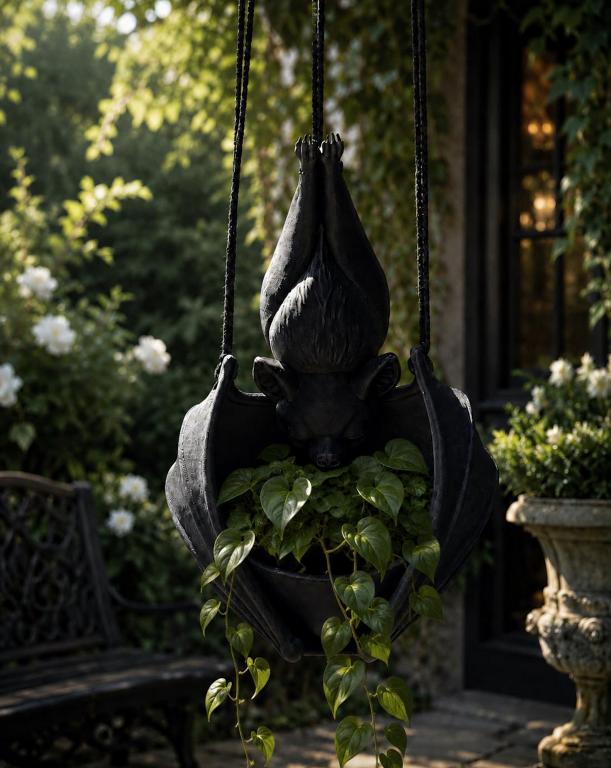 Noctiflora™ – Gothic Bat Hanging Planter
