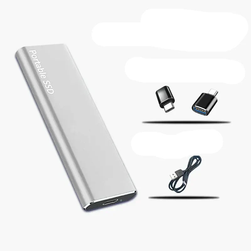 4TB Solid-State Drive USB-C Compact Aluminum Enclosure for Mac PC Laptop Desktop Travel Work Backup Data Transfer Storage