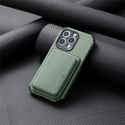 Magnetic Snap-On Wallet Phone Case for iPhone with Card Holder & MagSafe Wireless Charging | Slim Protective Cover with Built-In Card Slots