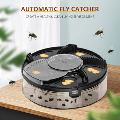 USB Rotating Fly Trap for Kitchen & Home – Whisper-Quiet Chemical-Free Insect Catcher for Dining Rooms Offices Living Spaces