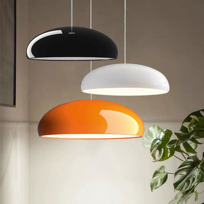 Adjustable Height Metal LED Ceiling Fixture for Dining Room & Kitchen Island | Modern Sculptural Overhead Lighting for Table & Counter | Ind