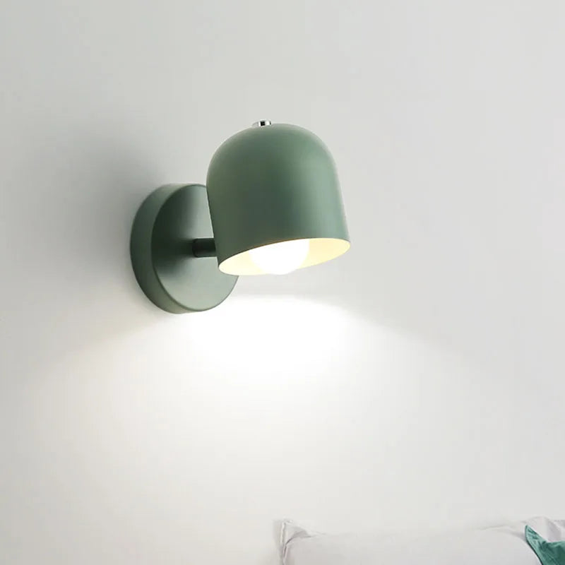 Compact Glass Shade Sconce Light 6.7 Inches Iron Flush-Mount Fixture Bedside Hallway Ambient Lighting Wall or Ceiling Mount Modern Minimalis