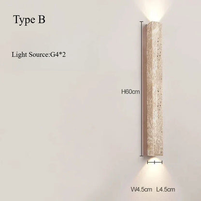 Textured Stone Wall Sconce with Frosted Globe LED Uplight Downlight Khaki Finish for Bedroom Hallway Living Room Ambient Lighting Modern Org