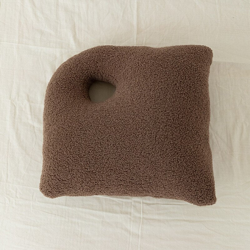 Fluffy Pebble Floor Cushions in Stone Shape | Plush Pillows for Home Decor