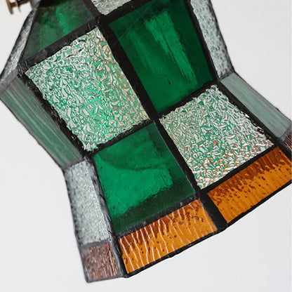 Vintage Sconce with Stained Glass Shade E27 Socket 10 in Wide Ambient Lighting for Bedrooms Hallways Retro Style Art Deco Inspired