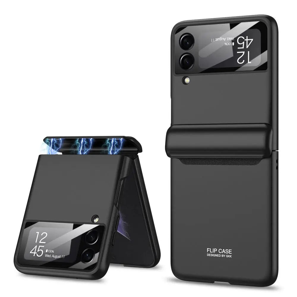 Galaxy Z Flip 4 Heavy-Duty Protective Case – Full-Coverage Shell with Wireless Charging Support & Impact-Resistant Corners for Samsung