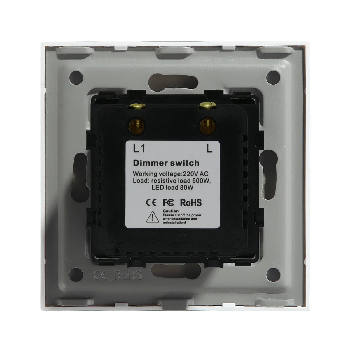 Rotary Light Dimmer Switch 3.4 in Glass Panel Touch Control LED Compatible for Bedroom Living Room Dining Room Home Wall Mount