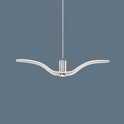 Sculptural Bird Ceiling Fixture with Adjustable Height LED Hardwired Suspension for Kitchen Islands Dining Tables Living Spaces in White or