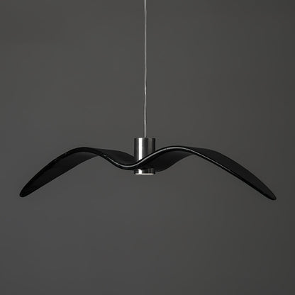 Sculptural Bird Ceiling Fixture with Adjustable Height LED Hardwired Suspension for Kitchen Islands Dining Tables Living Spaces in White or